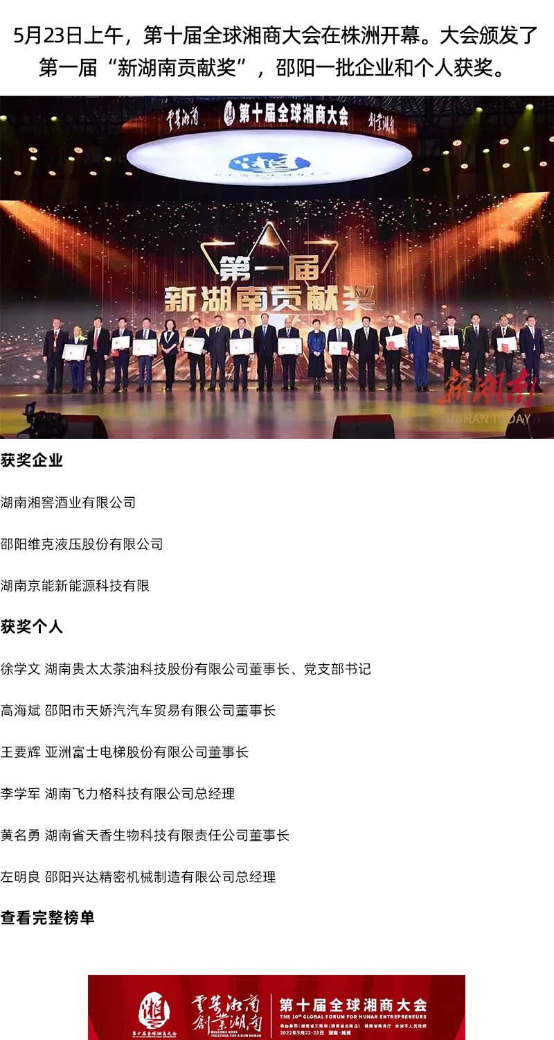 全省表彰！邵陽(yáng)這些企業(yè)和個(gè)人獲獎(jiǎng)